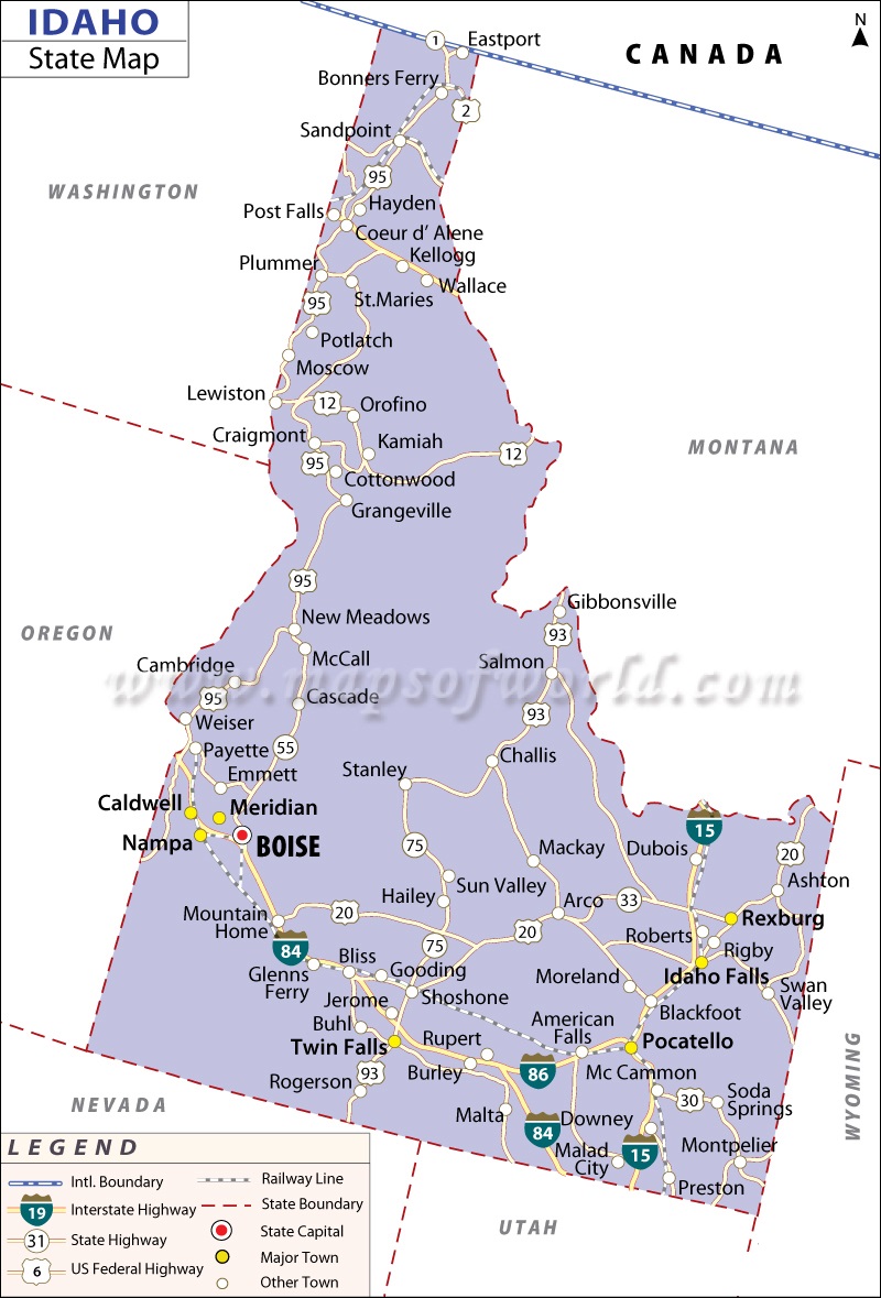 idaho on map map of idaho state map of usa idaho on map map of idaho state map of usa