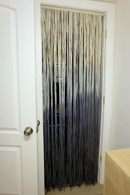 dip dyed string curtain hanging