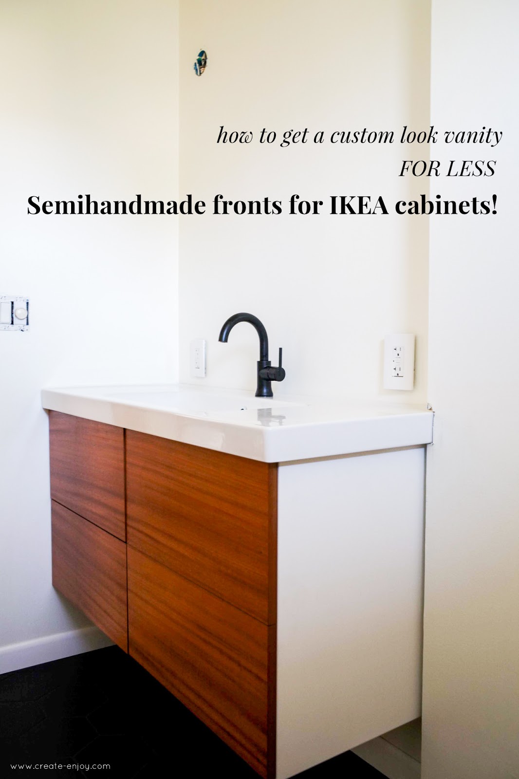 Custom Look Vanity For Less With Semihandmade Doors For Ikea