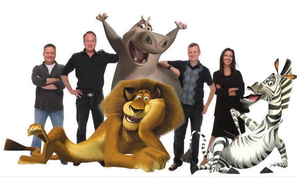 The crew members including director Darnell in Madagascar 2: Escape 2 Africa http://animatedfilmreviews.filminspector.com/2012/12/madagascar-escape-2-africa-2008-full-of.html