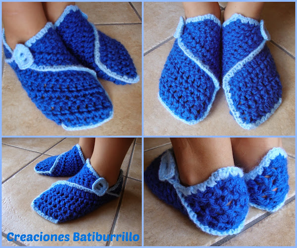 Pantuflas medievales en crochet o punto