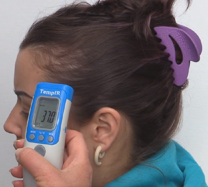 Taking the Body Temperature Using A Digital Thermometer