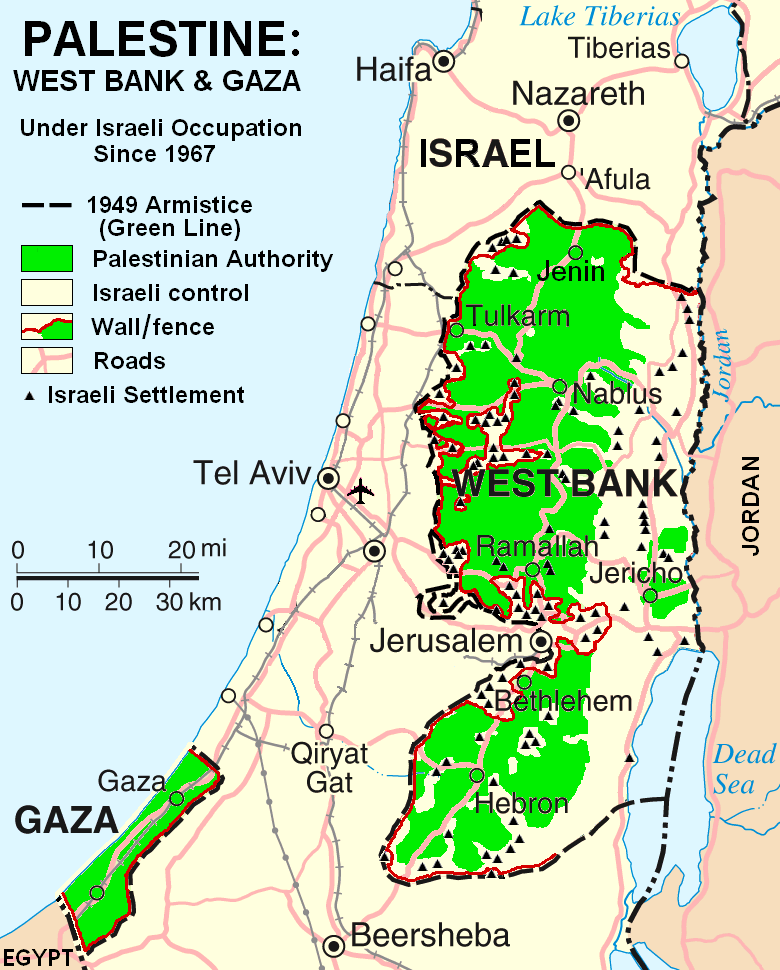 Palestine Map 2007 (Settlements) 