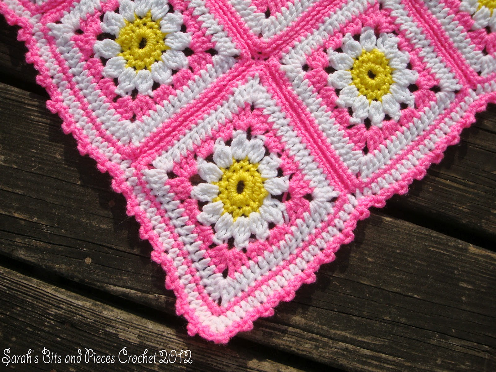 Sarah's Bits and Pieces Crochet Daisy Afghan