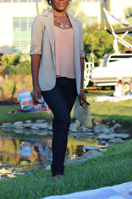 Forever 21 Boyfriend Blazer:Jazz Concert by the Beach - FASHIONTOLIVE