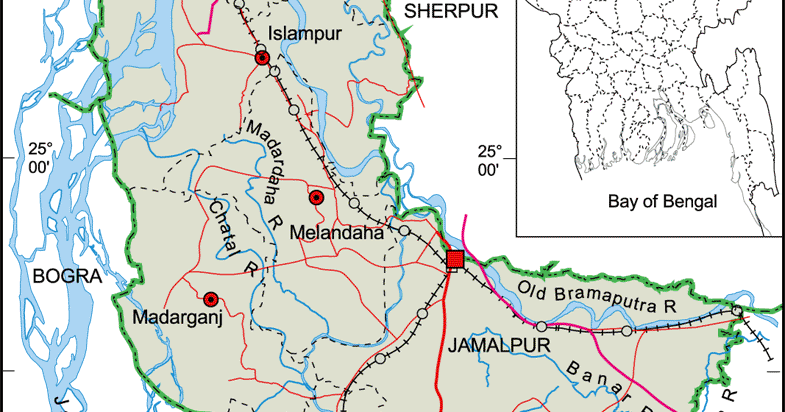 Jamalpur Sadar Upazila Map Maps Of Bangladesh: Jamalpur District