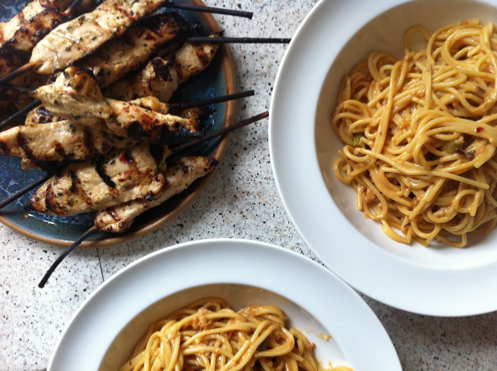 Evoke An American in the Kent Countryside Peanut Sesame Noodles & Grilled Chicken