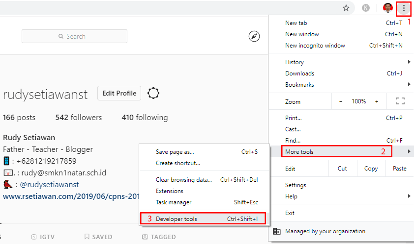 langkah upload photo ke instagram via pc