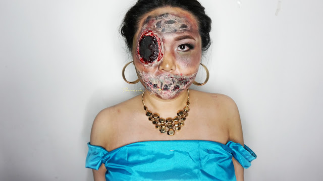 How to look like a zombie princess jasmine for halloween. Special Effect makeup with some face painting for you who loves the scary, gory and bloody makeup for Halloween. Come and Join my Makeup and Hairdo Course to learn the technique with Theresia Feegy in Jakarta. Available for Personal Makeup Course, Advance Intense Pro Makeup Course, One Day Wedding Makeup Course and Basic Hairdo Course. For pricing and inquiries, kindly email to muses.wonderland@yahoo.com
