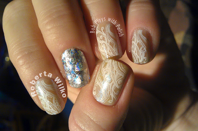 Moyou London Stamping Plate Sailor Collection 04 and 05 with Konad on Sally Hansen