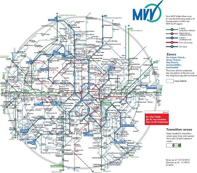 慕尼黑地區 MVV 日票/團體日票 (Munich MVV Single Day Ticket / Group Day Ticket