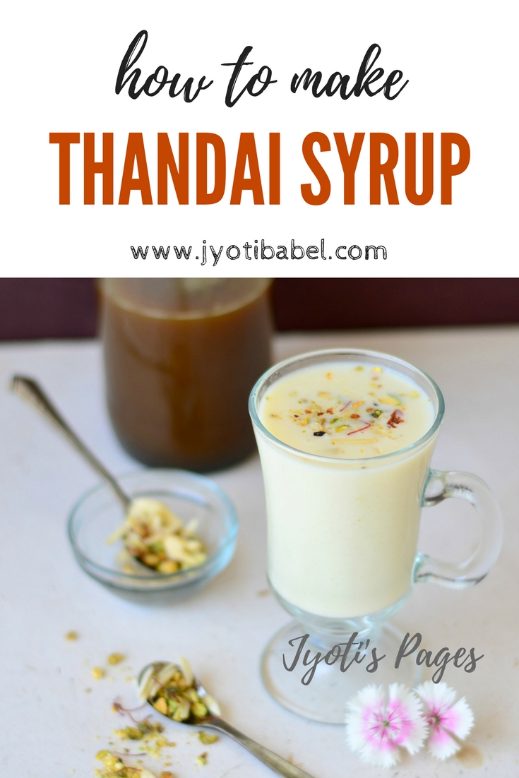 Jyoti's Pages Thandai Syrup Recipe How to Make Thandai Syrup at Home From Scratch Holi Recipes