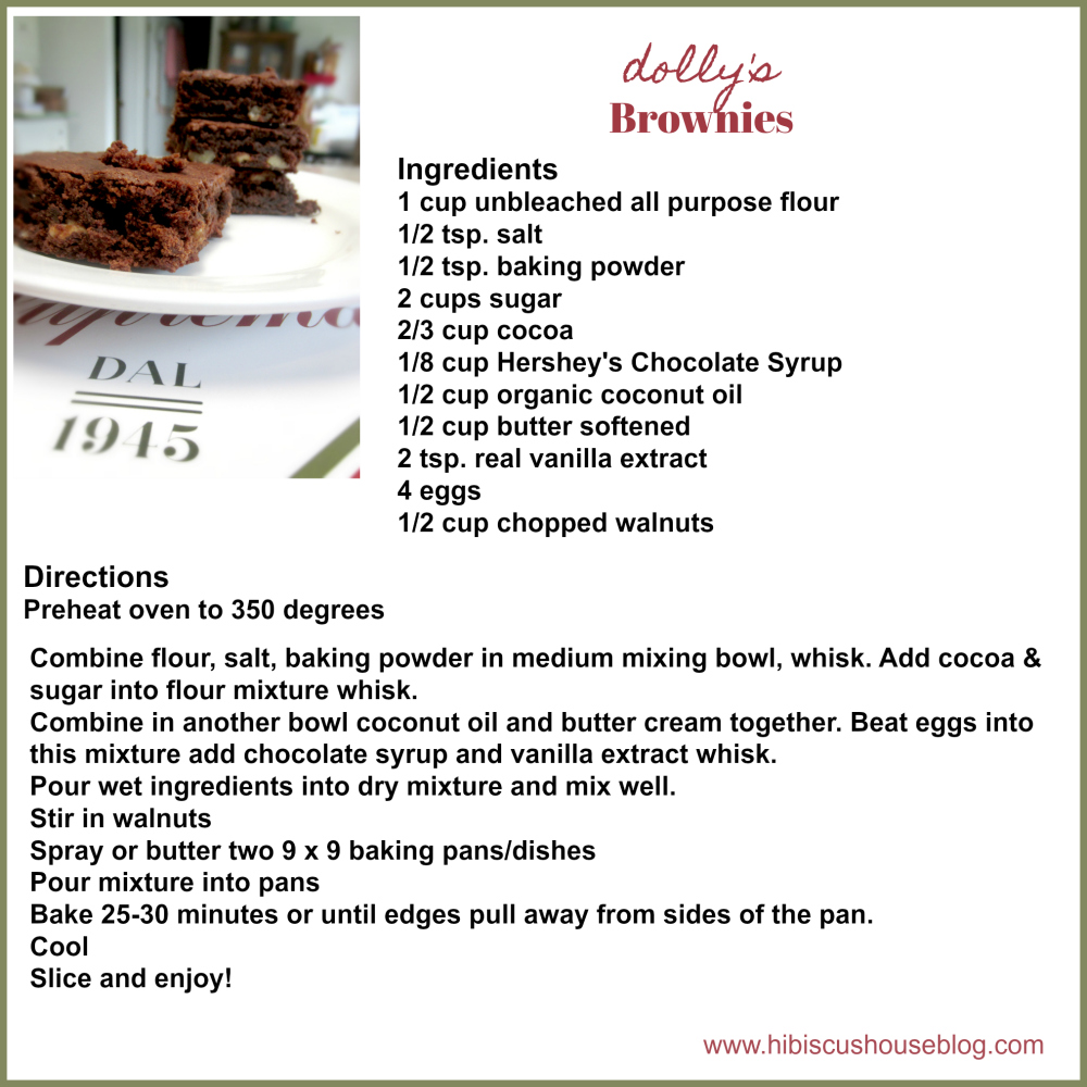Hibiscus House Dolly is Cooking Brownies