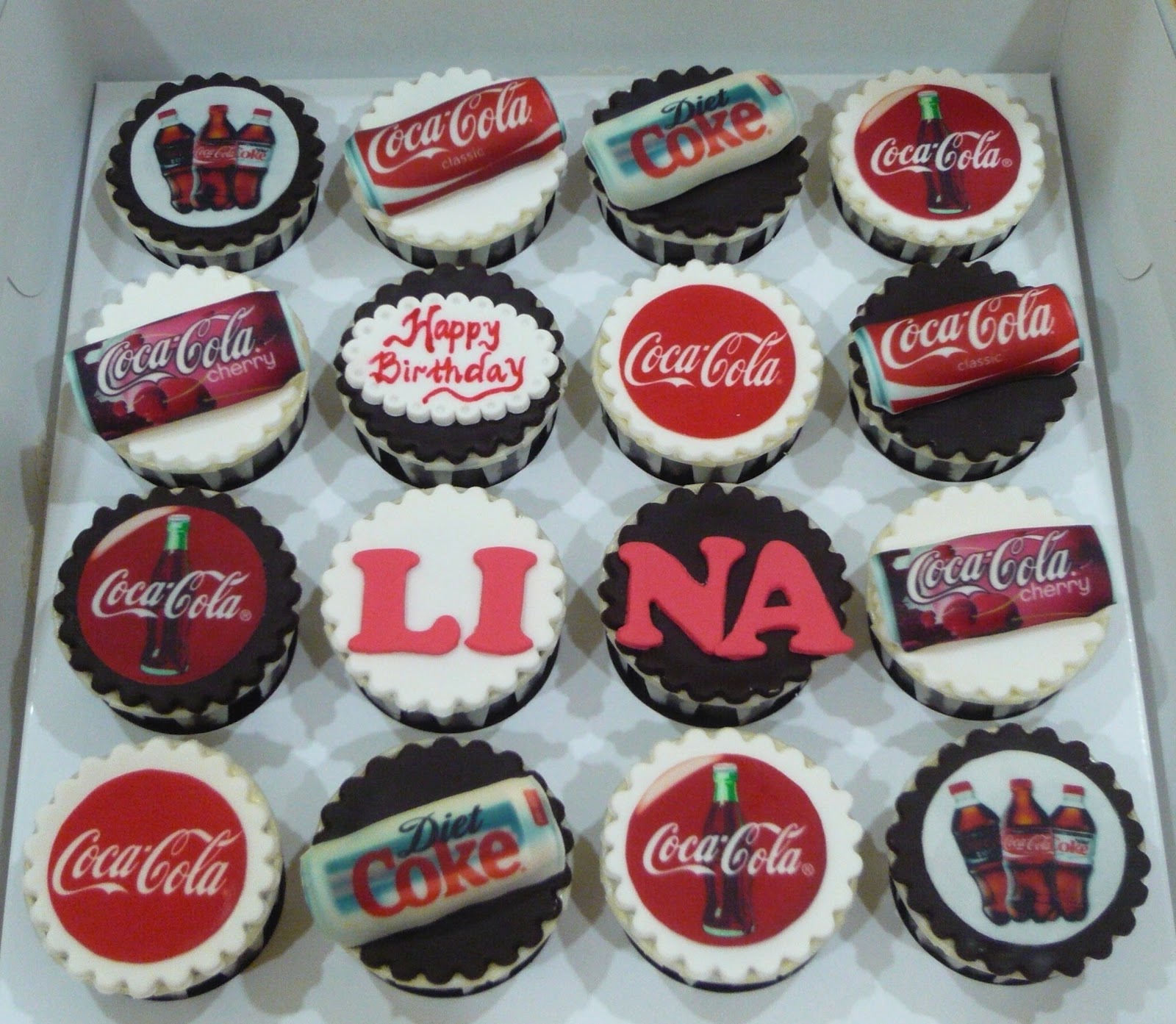 Jenn Cupcakes & Muffins CocaCola (Coke) Theme Cupcakes