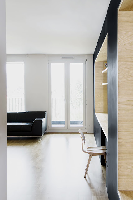 Функциональная мебель в современной квартире в Словении