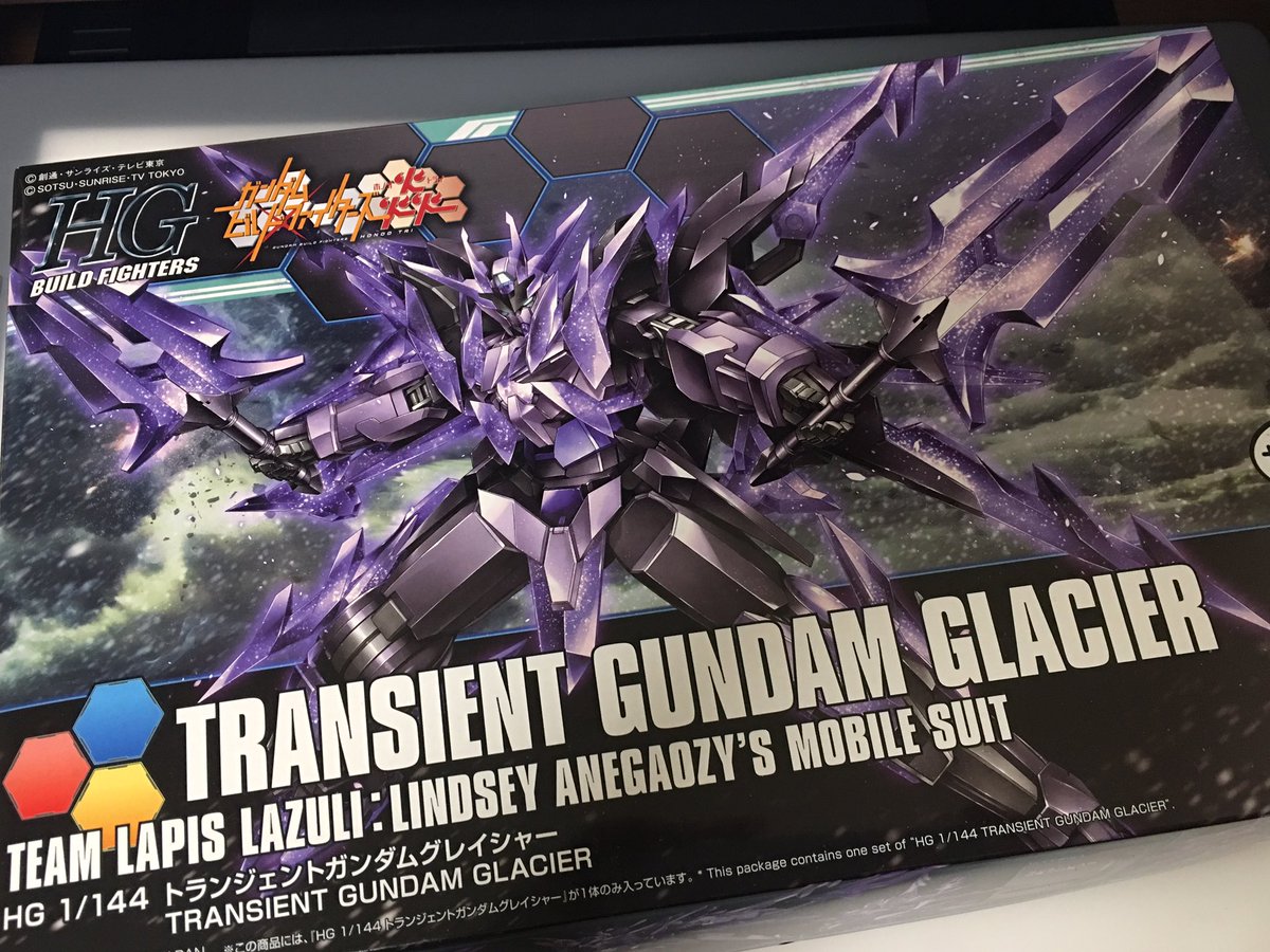 BANDAI 211947 Build Fighters Honoo Try Transient Gundam Glacier HGBF 1/144 Model 