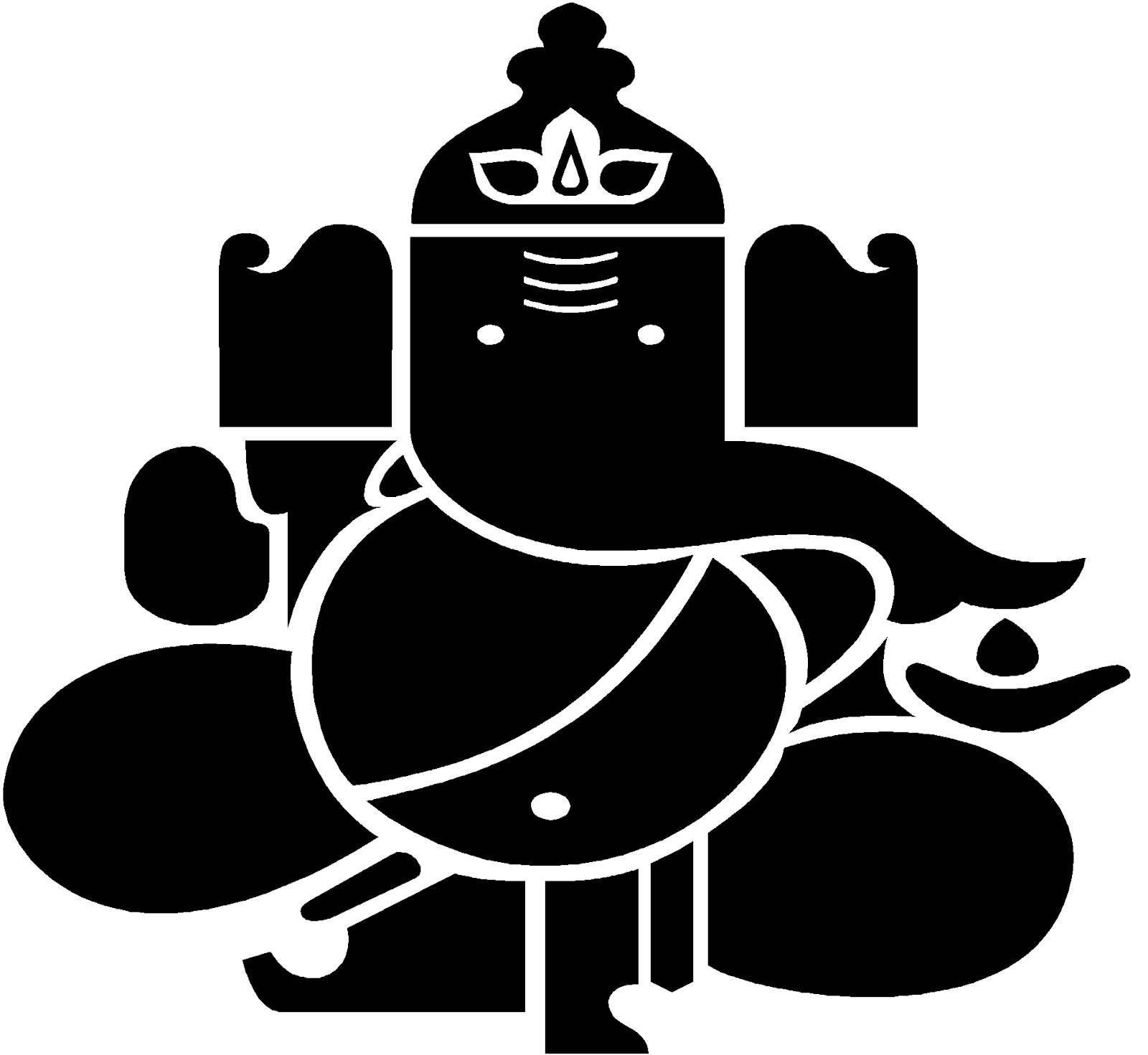 Ganpati Clipart Collection Free Download Ganesh Ji Art Black & White