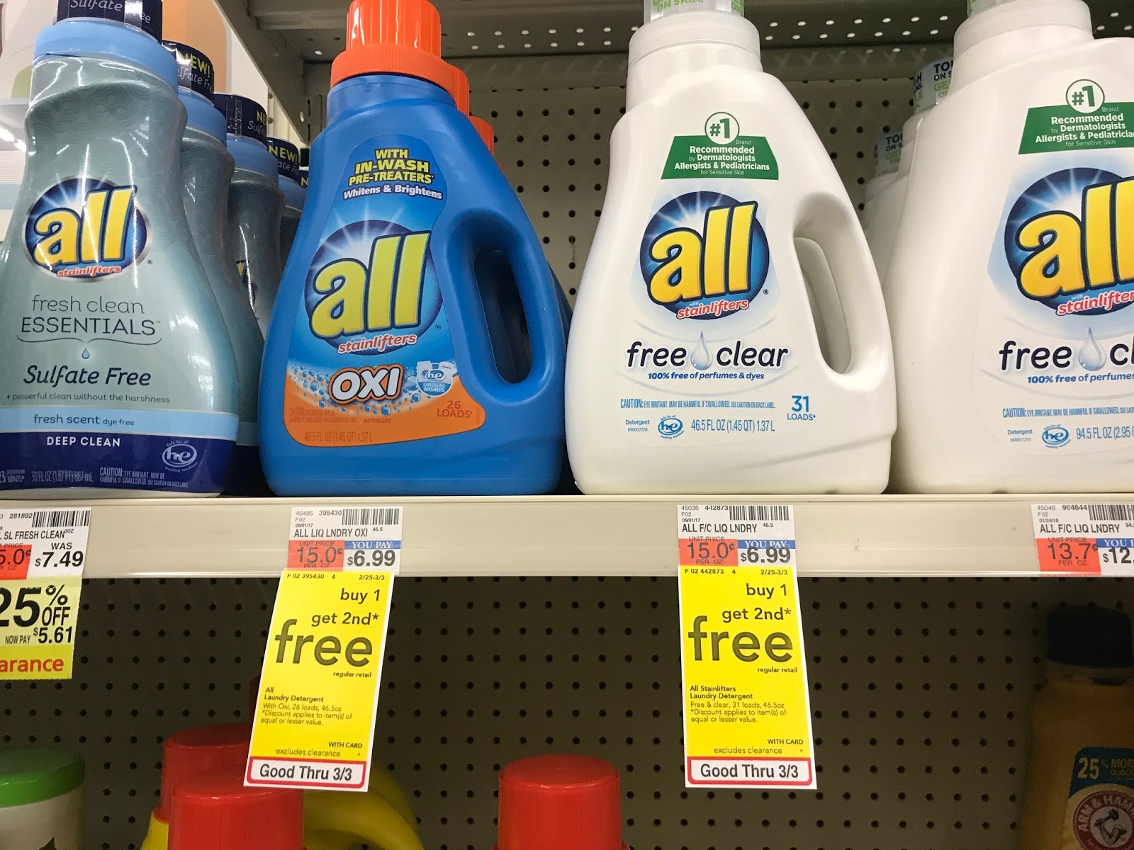 CVS All brand Detergent 2.50 Per Bottle (Usually 6.99!)