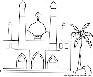 Mewarnai Gambar Mesjid dengan Bagus - blog mewarnai