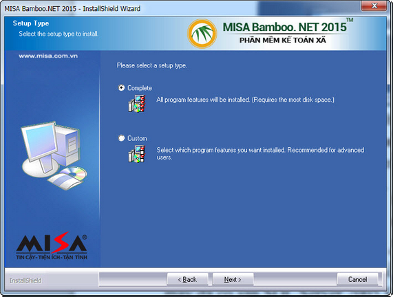 Hướng dẫn tải và cài đặt MISA Bamboo.NET 2015