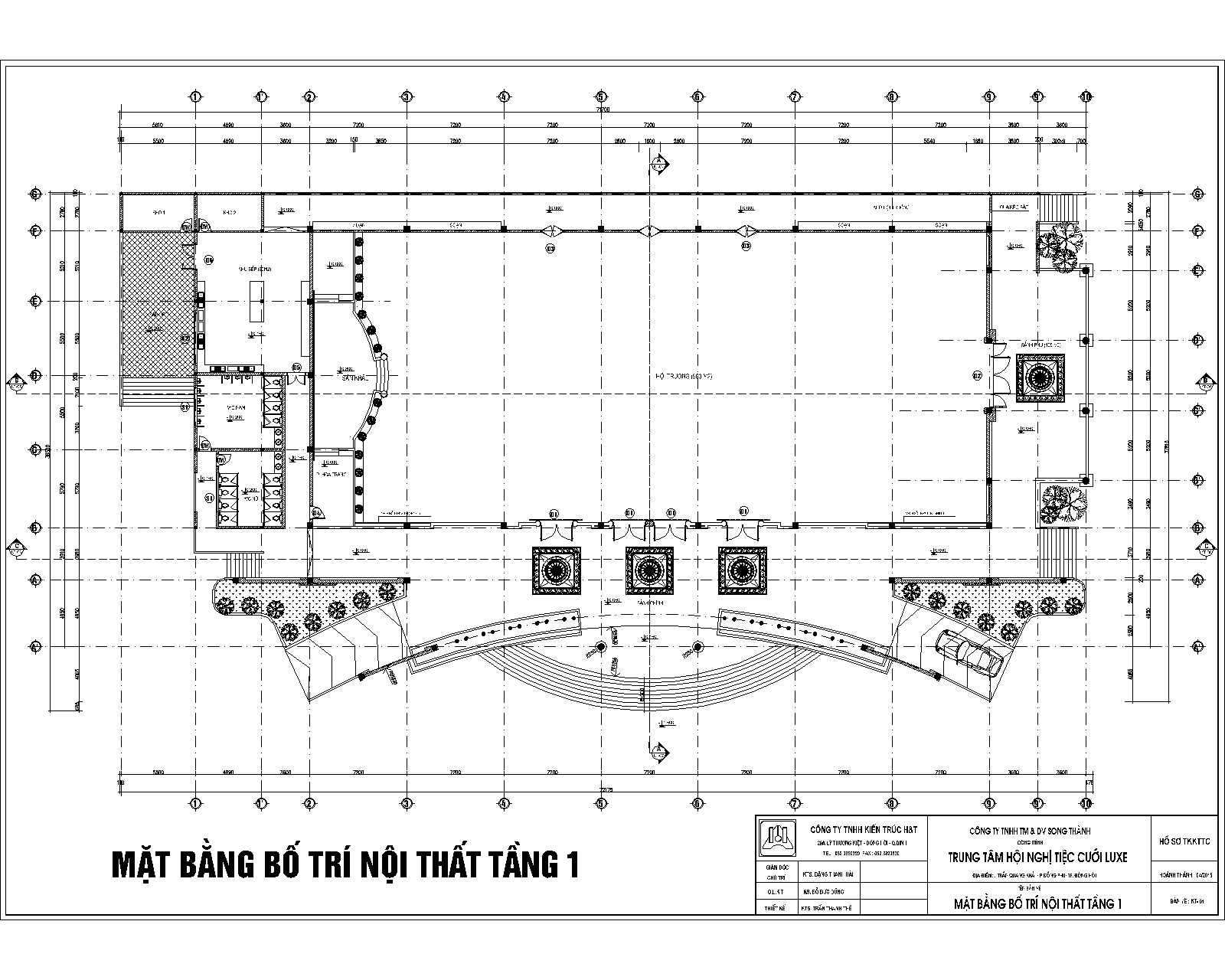 Hồ sơ thiết kế trung tâm nhà hàng tiệc cưới hội nghị 1000 m2