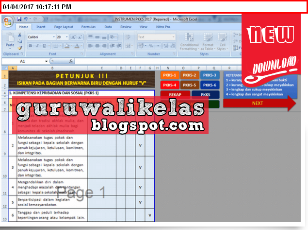 Aplikasi Instrumen PKKS (Penilaian Kinerja Kepala Sekolah