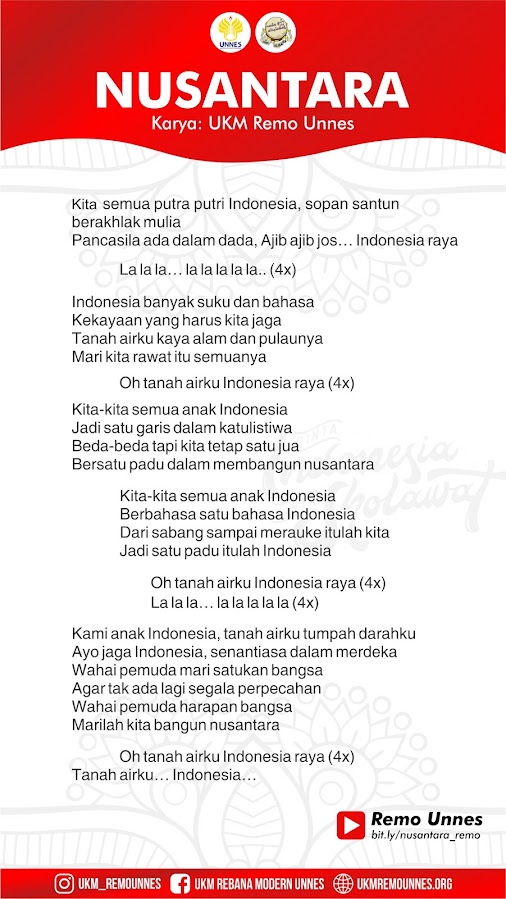 Lirik Lagu Nusantara