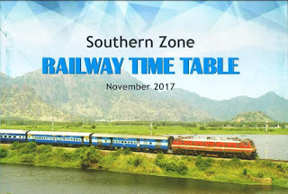 Train Time Table 2017 : Southern Zone 