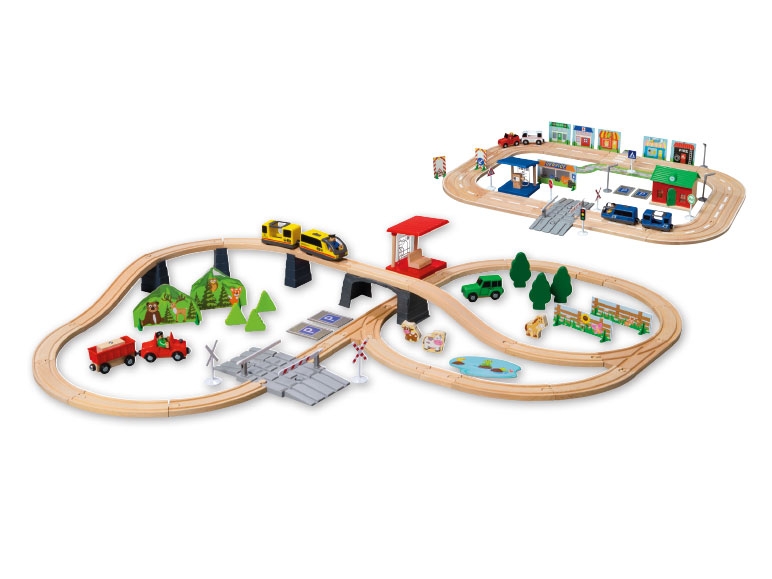 Playtive Junior Wooden Train/Car Set - Lidl | Opinions 