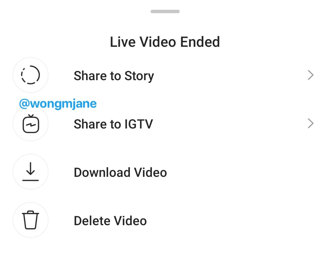 Instagram is working on streamlining sharing Live Videos to IGTV after it’s ended with this new UI