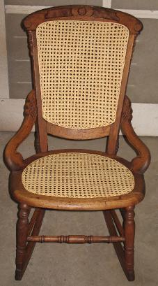 The Craftsman: Re-Weaving of an Antique Ladies Rocker