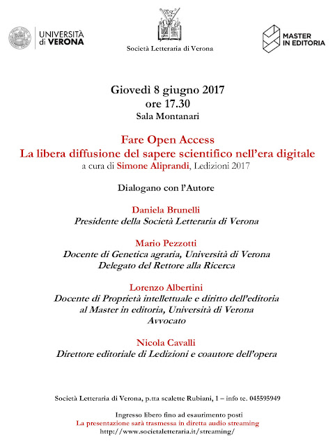 Fare Open Access alla Società Letteraria di Verona (8 giugno)