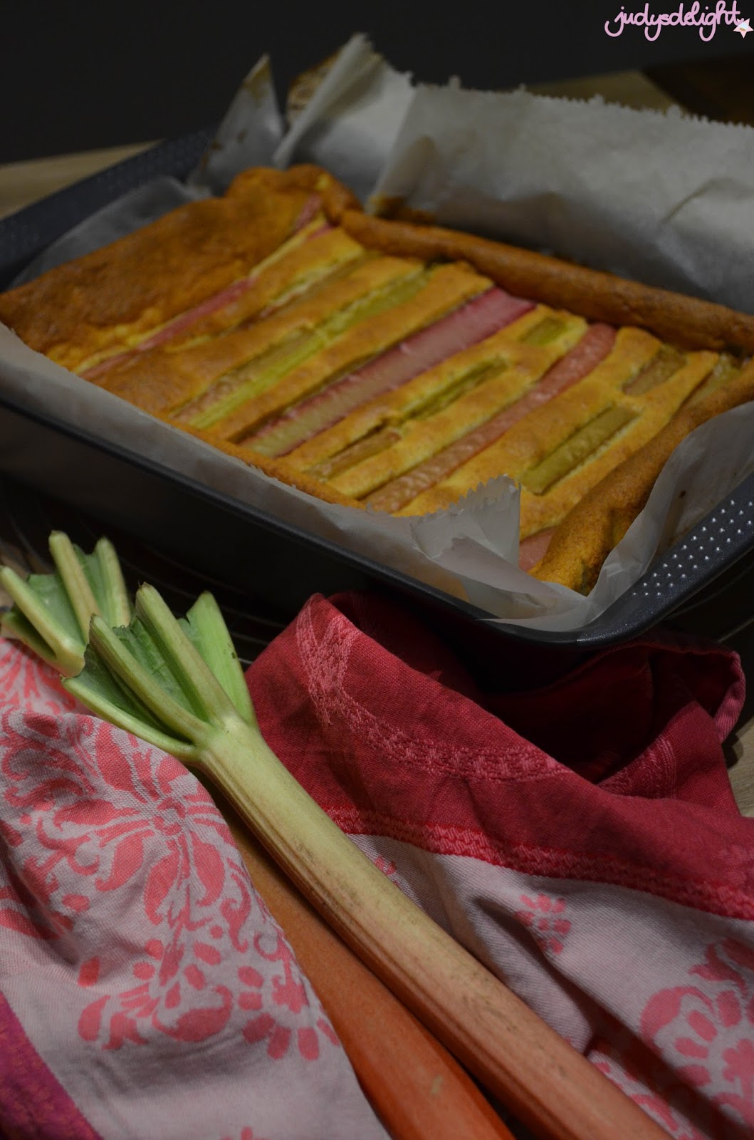 glutenfreier Polentakuchen mit Rhabarber | judysdelight