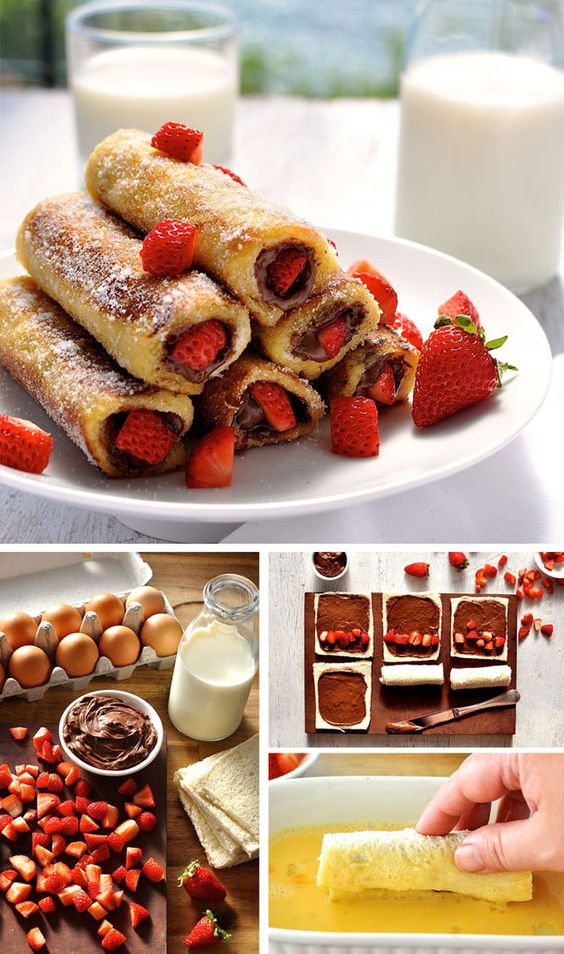 Strawberry Nutella French Toast Roll Ups #strawberry #nutella #french #frenchfood #toast #rollups #easyrecipes Strawberry Nutella French Toast Roll Ups #strawberry #nutella #french #frenchfood #toast #rollups #easyrecipes