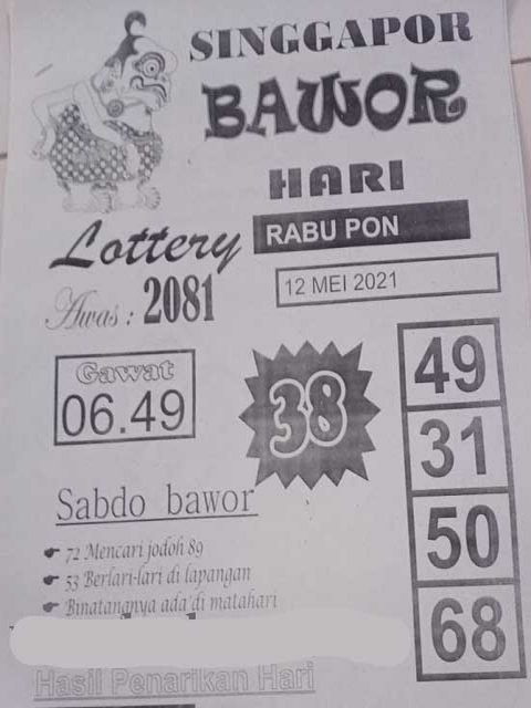 PREDIKSI SGP YOHII