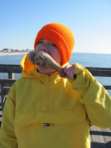 a fisherman's snack - turkey leg