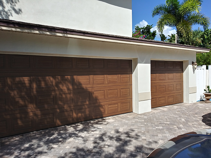 Project to Paint Garage Doors To Look Like Wood is complete.