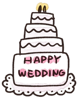 ウェディングケーキのイラスト（結婚式）