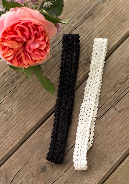free pattern - diy crochet headband hairband - Kostenlose Anleitung für ein gehäkeltes Haarband aus dünnem Baumwollgarn