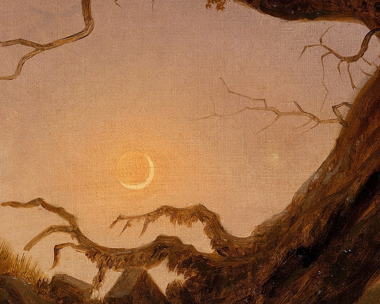 Caspar David Friedrich Two Men Contemplating The Moon 1825 30