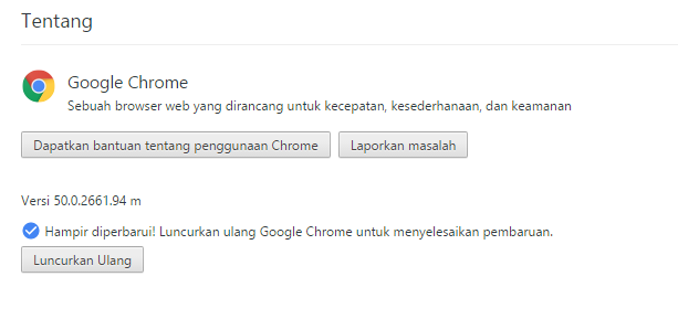 Cara Mudah Update Google Chrome Sepenuhnya. 