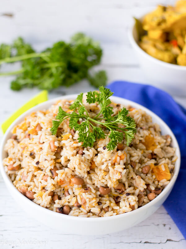 Meatless blackeyed peas and rice Stovetop and Instant pot