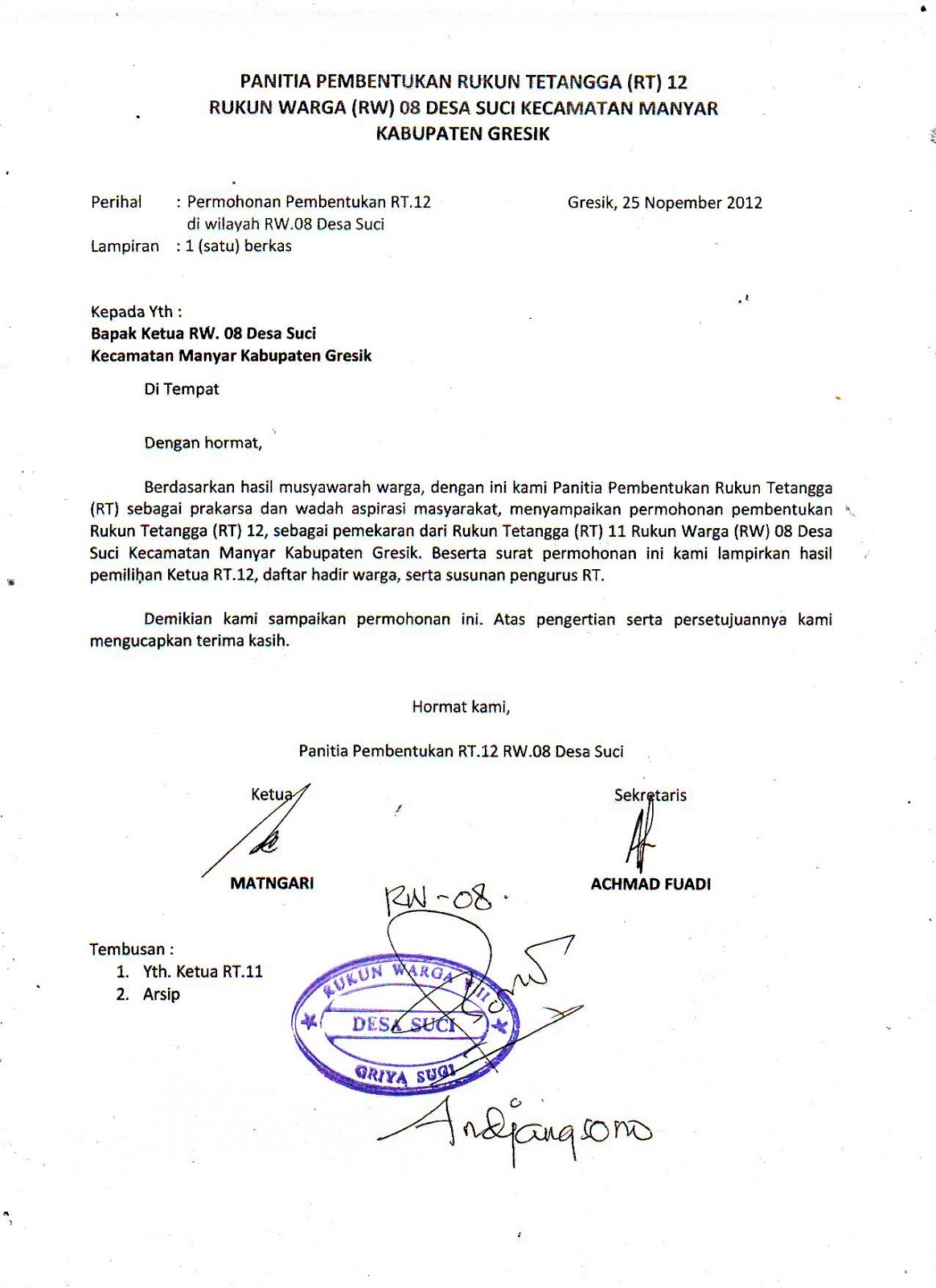 RT.12 Griya Suci Permai Gresik: Februari 2016