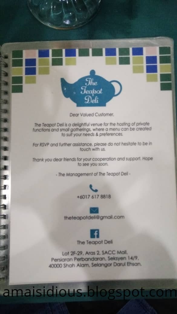 Cafe Yang Famous Di Shah Alam The Teapot Deli SACC Mall