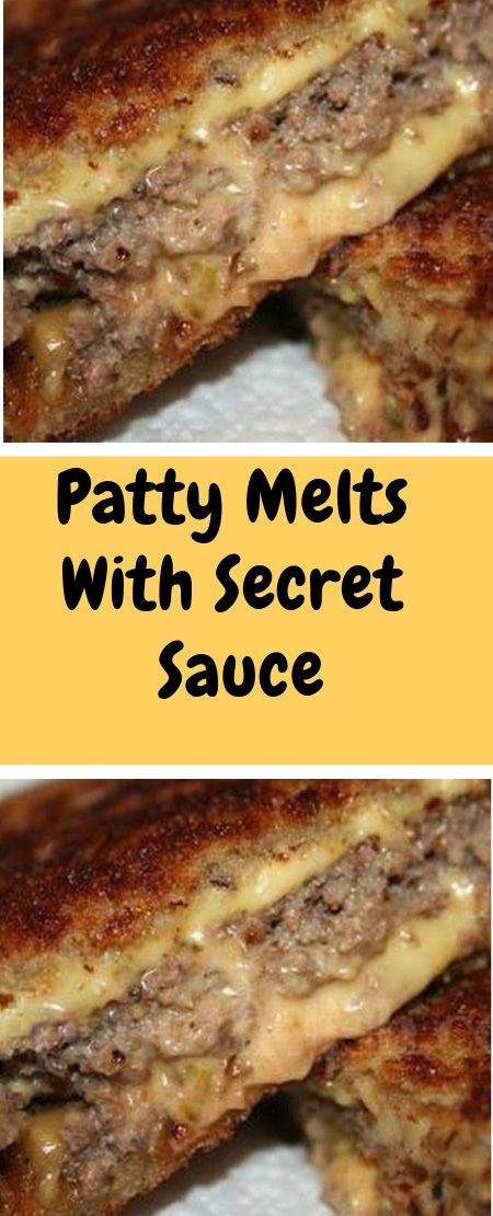 Patty Melts With Secret Sauce 1½ pounds ground beef 2 teaspoons Worcestershire sauce 1 teaspoon kosher salt ½ teaspoon ground black pepper 12 slices sourdough bread ½ cup Secret Sauce 3 medium Vidalia onions, thinly sliced 6 slices Cheddar cheese 8 tablespoons unsalted butter Secret Sauce: ¼ cup Dijon mustard ¼ cup mayonnaise 1 tablespoon barbecue sauce ½ teaspoon hot sauce In a small bowl, stir together mustard, mayonnaise, barbecue sauce, and hot sauce. Store,