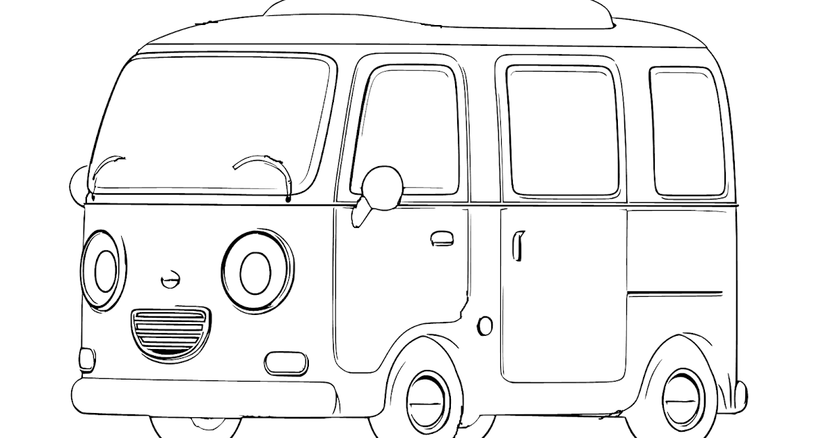 Mewarnai Gambar Minibus Tayo - Aneka Mewarnai Gambar