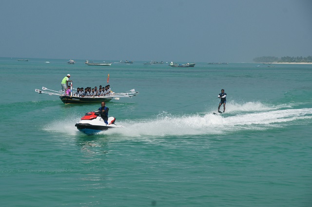 Fun with water scooter in Lakshadweep