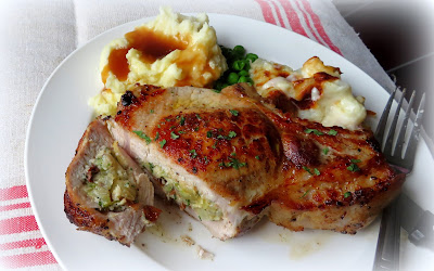 Stuffed Brined Pork Chops