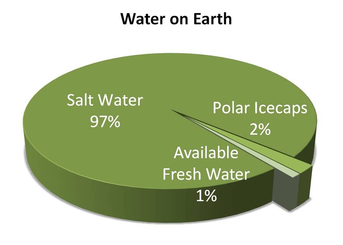 Вода суши сколько процентов. Диаграмма пресной и соленой воды в мире. Сколько пресной воды на земле в процентах. Диаграмма воды на земле. Пресная вода на земле.