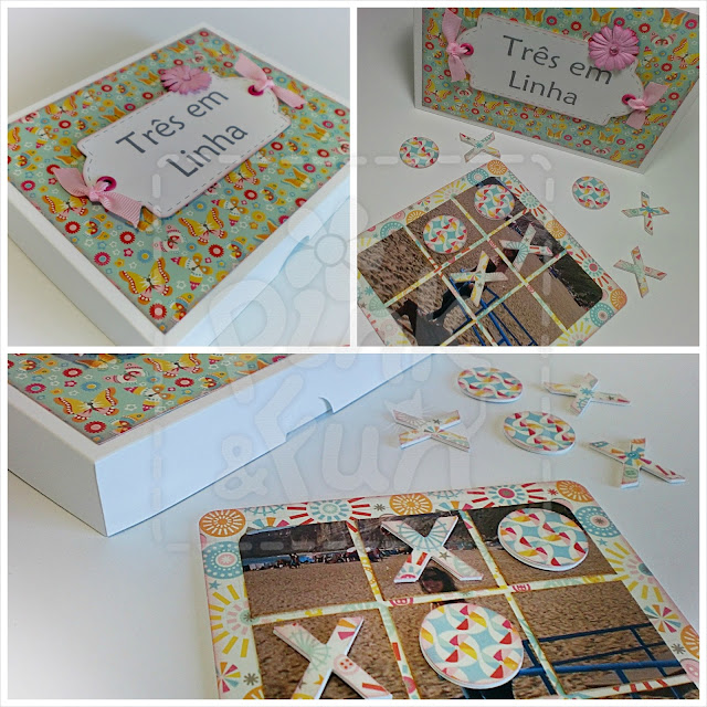 DIY - 3 em Linha ou Jogo do Galo - Scrapbooking Scrapbooking